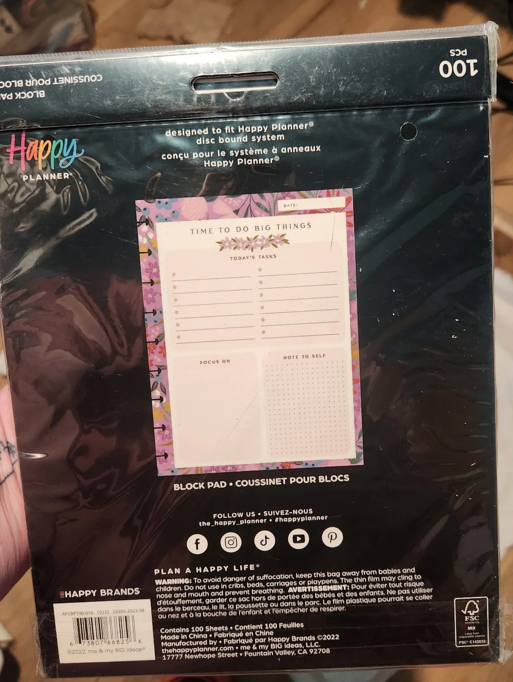 The Happy Planner Classic Block Pad And Classic Productivity Stickers